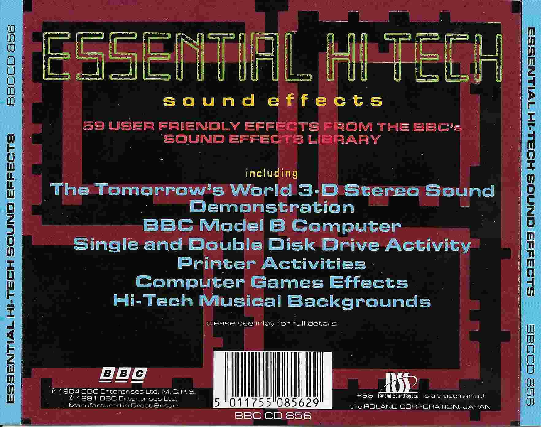 Picture of BBCCD856 Essential hi tech sound effects  by artist Various from the BBC records and Tapes library